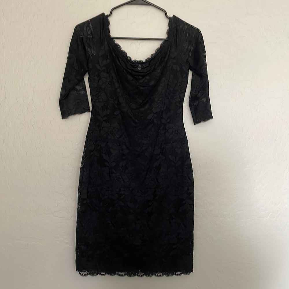 Women’s little black lace dress